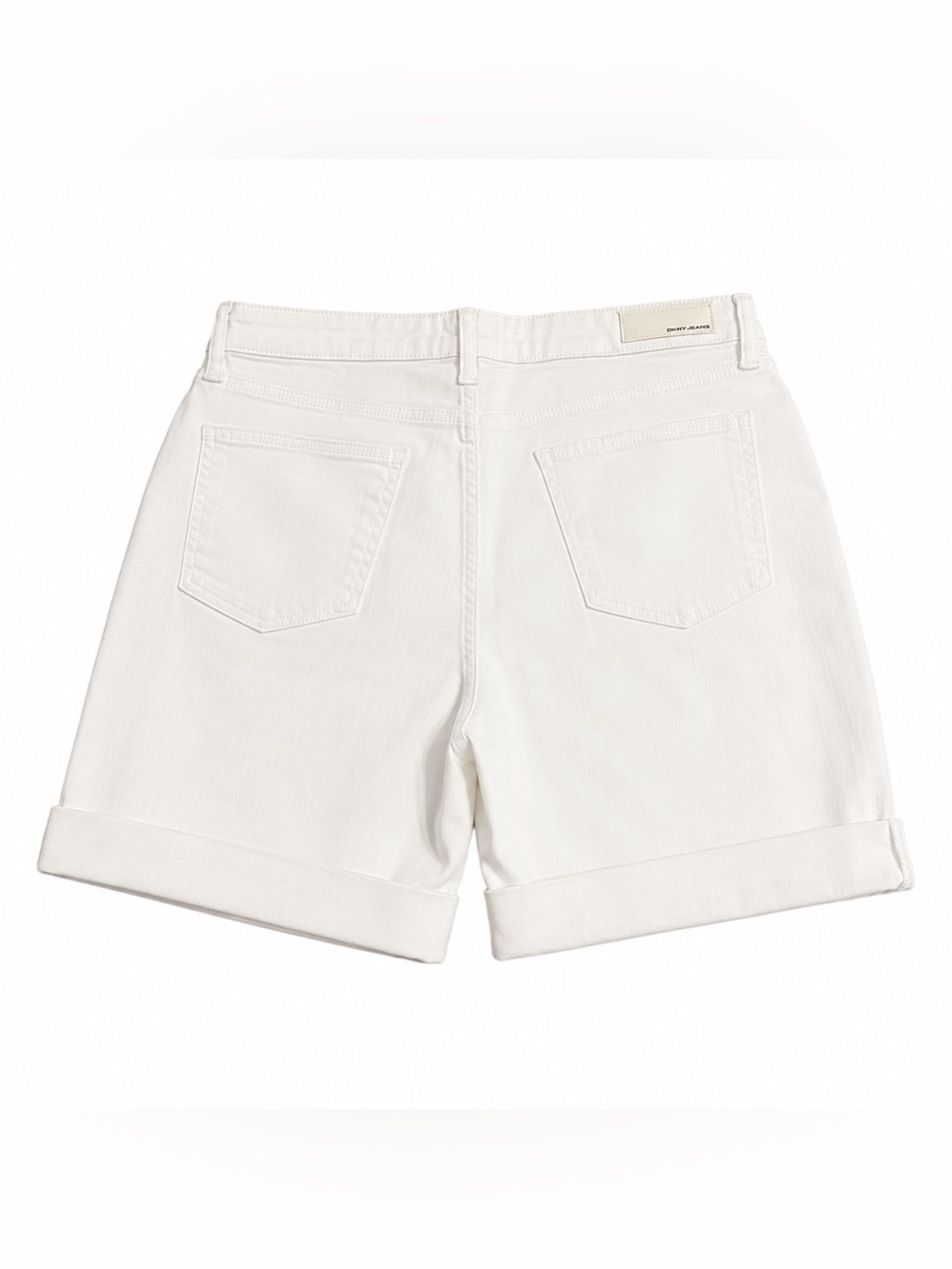 NWOT DKNY White Stretch Bermuda Shorts Size 14 Coastal Preppy - Picture 3 of 4